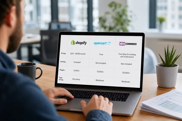 Shopify, OpenCart and WooCommerce compared · Sirenko studio