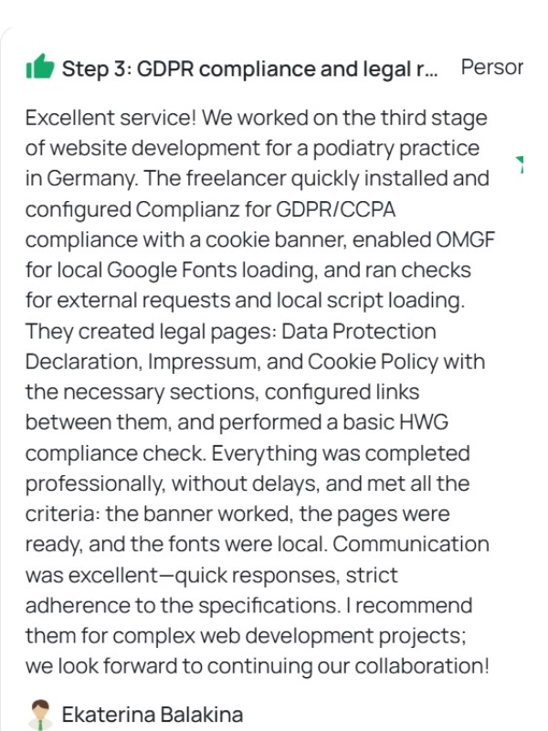 Client review — stage 3: homepage design and structure of a medical website